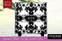 Black and White Slate PNG - Abstract Texture Square Slate Product Image 1
