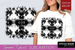Black and White Square Tshirt Background - Abstract Texture Product Image 1