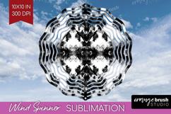 Black and White Wind Spinner Sublimation PNG - Abstract Product Image 1