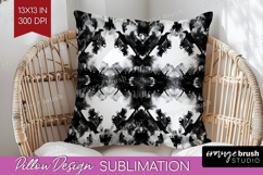 Black and White Pillow Sublimation - Abstract Texture Pillow Product Image 1