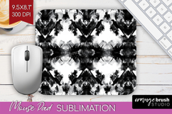 Black and White Mouse Pad Sublimation - Abstract Texture PNG Product Image 1