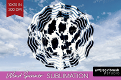Black and White Wind Spinner Sublimation PNG - Abstract Product Image 1