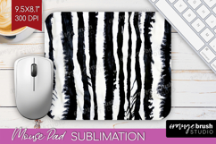 Black and White Mouse Pad Sublimation - Abstract Texture PNG Product Image 1