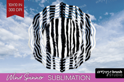 Black and White Wind Spinner Sublimation PNG - Abstract Product Image 1
