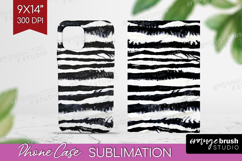 Black and White Phone Case PNG - Abstract Texture Case PNG Product Image 1