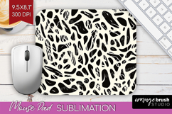 Black and White Mouse Pad Sublimation - Abstract Texture PNG Product Image 1