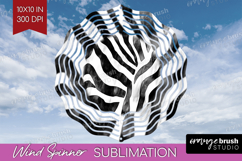Black and White Wind Spinner Sublimation PNG - Abstract Product Image 1