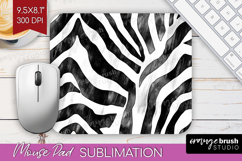 Black and White Mouse Pad Sublimation - Abstract Texture PNG Product Image 1