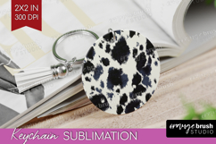 Black and White Keychain PNG - Abstract Texture Keychain Product Image 1