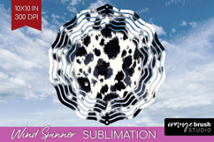 Black and White Wind Spinner Sublimation PNG - Abstract Product Image 1