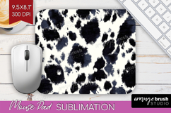 Black and White Mouse Pad Sublimation - Abstract Texture PNG Product Image 1