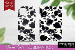 Black and White Phone Case PNG - Abstract Texture Case PNG Product Image 1