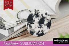 Black and White Keychain PNG - Abstract Texture Keychain Product Image 1