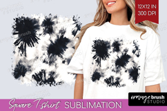 Black and White Square Tshirt Background - Abstract Texture Product Image 1