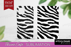Black and White Phone Case PNG - Abstract Texture Case PNG Product Image 1