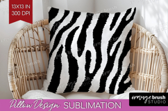 Black and White Pillow Sublimation - Abstract Texture Pillow Product Image 1