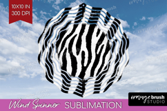 Black and White Wind Spinner Sublimation PNG - Abstract Product Image 1