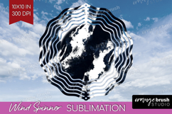 Black and White Wind Spinner Sublimation PNG - Abstract Product Image 1