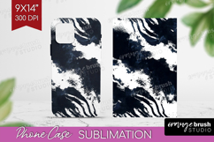 Black and White Phone Case PNG - Abstract Texture Case PNG Product Image 1