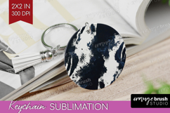 Black and White Keychain PNG - Abstract Texture Keychain Product Image 1