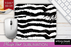 Black and White Mouse Pad Sublimation - Abstract Texture PNG Product Image 1