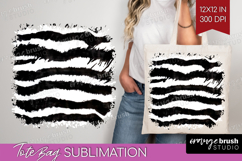 Black and White Tote Bag - Abstract Texture Tote Bag PNG Product Image 1