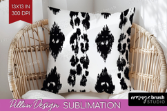 Black and White Pillow Sublimation - Abstract Texture Pillow Product Image 1