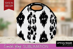 Black and White Lunch Bag - Abstract Texture Lunch Bug PNG Product Image 1