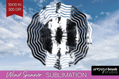 Black and White Wind Spinner Sublimation PNG - Abstract Product Image 1
