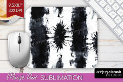 Black and White Mouse Pad Sublimation - Abstract Texture PNG Product Image 1