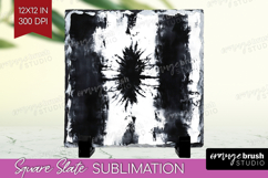 Black and White Slate PNG - Abstract Texture Square Slate Product Image 1