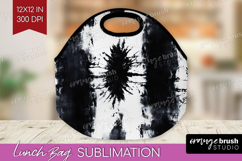 Black and White Lunch Bag - Abstract Texture Lunch Bug PNG Product Image 1