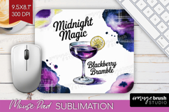 Blackberry Bramble Cocktail Mouse Pad Sublimation Summer PNG Product Image 1