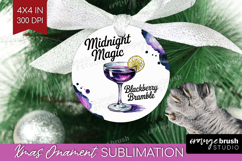 Blackberry Bramble Cocktail Ornament PNG Summer Drink PNG Product Image 1
