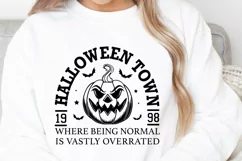Halloween Town University Svg Png, Pumpkin Face Svg Product Image 2