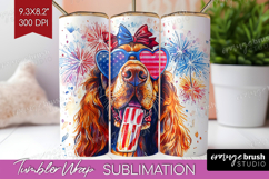 Bloodhound Dog Tumbler Wrap 4th Of July Tumbler PNG Product Image 1