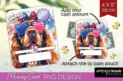 Bloodhound Dog Money Card PNG 4th of July Money Card Holder Product Image 1