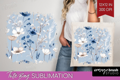 Wildflowers Tote Bag - Summer Floral Tote Bag PNG Product Image 1