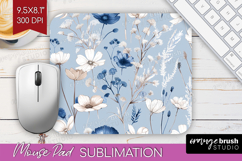 Wildflowers Mouse Pad Sublimation - Summer Floral Mousepad Product Image 1