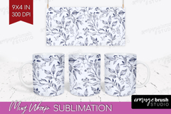 Wildflowers Mug Wrap - Summer Floral Mug PNG Sublimation Product Image 1
