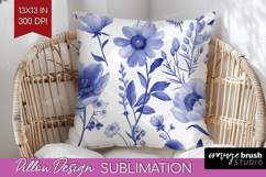 Wildflowers Pillow Sublimation - Summer Floral Pillow Cover Product Image 1