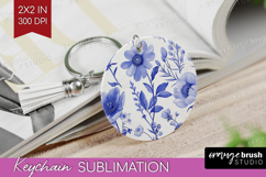 Wildflowers Keychain PNG - Summer Floral Keychain Product Image 1