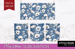 Wildflowers Mug Wrap - Summer Floral Mug PNG Sublimation Product Image 1