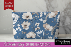 Wildflowers Cosmetic Bag - Summer Floral Makeup Bag PNG Product Image 1