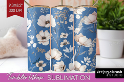 Wildflowers Tumbler Wrap - Summer Floral Tumbler PNG Product Image 1