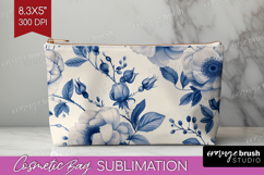 Wildflowers Cosmetic Bag - Summer Floral Makeup Bag PNG Product Image 1
