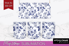 Wildflowers Mug Wrap - Summer Floral Mug PNG Sublimation Product Image 1