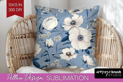 Wildflowers Pillow Sublimation - Summer Floral Pillow Cover Product Image 1