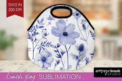 Wildflowers Lunch Bag - Summer Floral Lunch Bug PNG Product Image 1