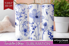 Wildflowers Tumbler Wrap - Summer Floral Tumbler PNG Product Image 1